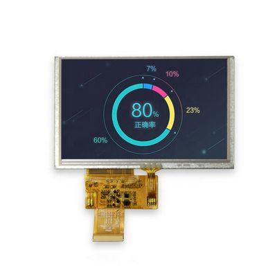 뜨거운 판매 800x480 5.0 인치 TFT LCD 화면 12시 TN 패널 산업 응용 프로그램용 눈부심 방지