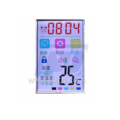 ODM 맞춤형 LCD 스크린 7 세그먼트 온도 총용 모노크롬