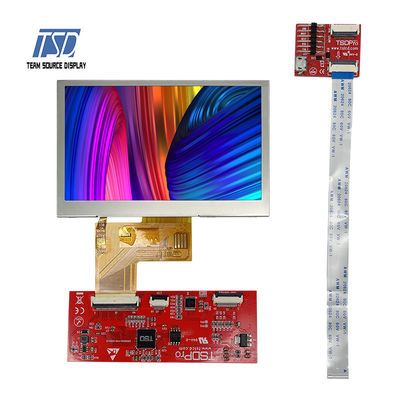 전도되는 TN 4.3 인치 UART LCD 모듈 480x272 결의안 ST7282 IC 500 알