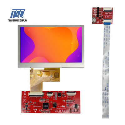 전도되는 TN 4.3 인치 UART LCD 모듈 480x272 결의안 ST7282 IC 500 알