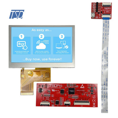 저항성 터치 스크린 4.3' 스마트 LCD 모듈 480x320 UART 인터페이스