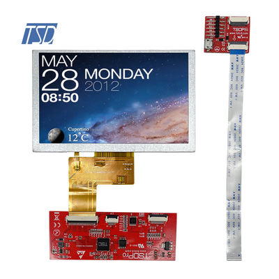 UART는 전기 용량 Tft LCD 디스플레이 모듈 800x480 Hmi 5 인치를 조화시킵니다