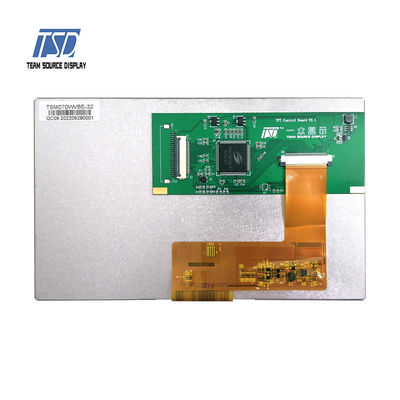 UART 7 인치 500 닛 800x480 TN RGB 스마트 LCD 모듈 PN TSM070WVBE-32