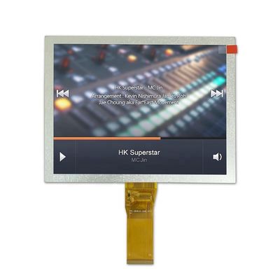 12시 8.0인치 800x600 스크린 LCD 패널 RGB-24bit 인터페이스 산업용 24LED