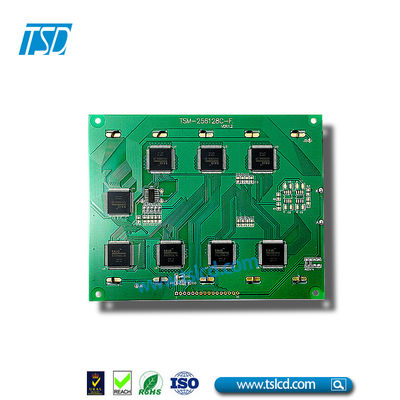 푸르고 노란 녹색 백라이트와 256x128 STN FSTN COB LCD 모듈