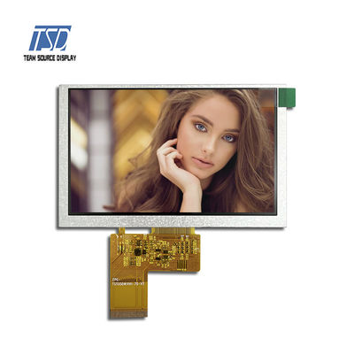5.0 TTL 인터페이스와 인치 800x480 ST7262 IC 500 알 TFT LCD 스크린